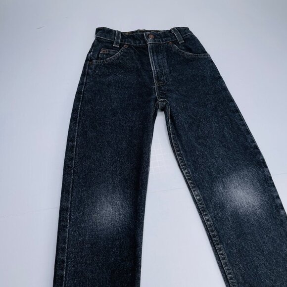 Vintage Levis Orange Tab 550 Relaxed Fit Black Denim Jeans 7 Slim / 7S - Picture 4 of 10